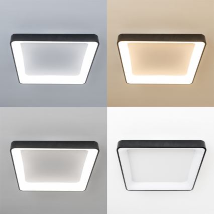Brilagi - Luminária de teto LED dimerizável FALCON II LED/125W/230V 3000-6500K 60x60 cm preta + controlo remoto