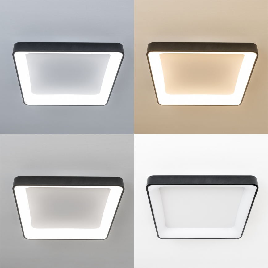 Brilagi - Luminária de teto LED dimerizável FALCON II LED/125W/230V 3000-6500K 60x60 cm preta + controlo remoto