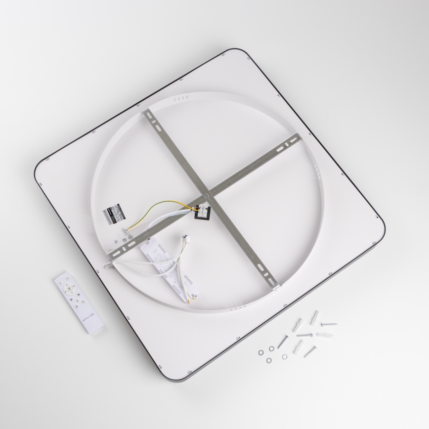 Brilagi - Luminária de teto LED dimerizável FALCON II LED/125W/230V 3000-6500K 60x60 cm preta + controlo remoto