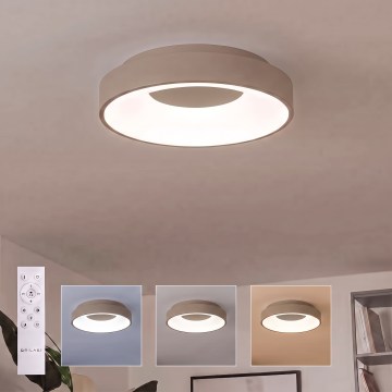 BRILAGI - Candeeiro de teto LED dimerizável FALCON II LED/67W/230V 3000-6500K Ø 40 cm bege + controlo remoto
