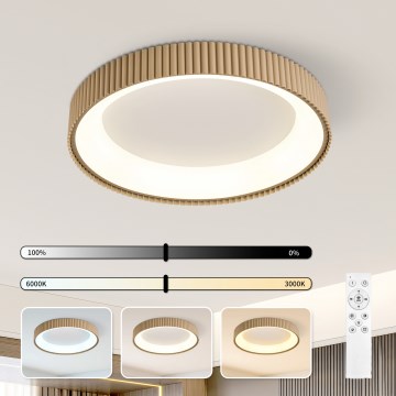 Brilagi - Candeeiro de teto LED dimerizável FALCON MODERN LED/54W/230V 3000-6500K 60 cm bege + comando remoto