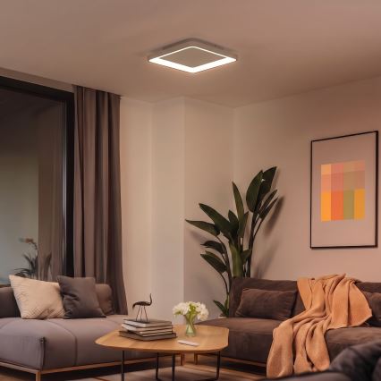 BRILAGI - Candeeiro de teto dimável FALCON SLIM LED/50W/230V 3000-6500K 50x50 cm bege + controlo remoto