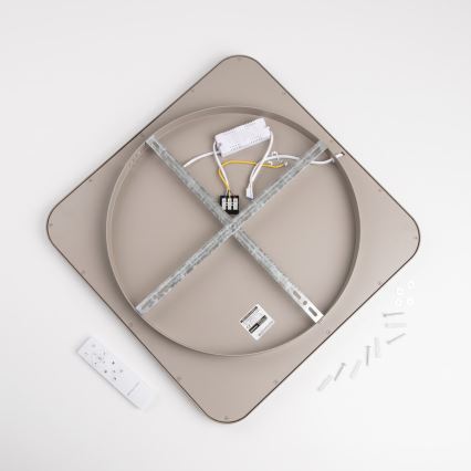 BRILAGI - Candeeiro de teto dimável FALCON SLIM LED/50W/230V 3000-6500K 50x50 cm bege + controlo remoto