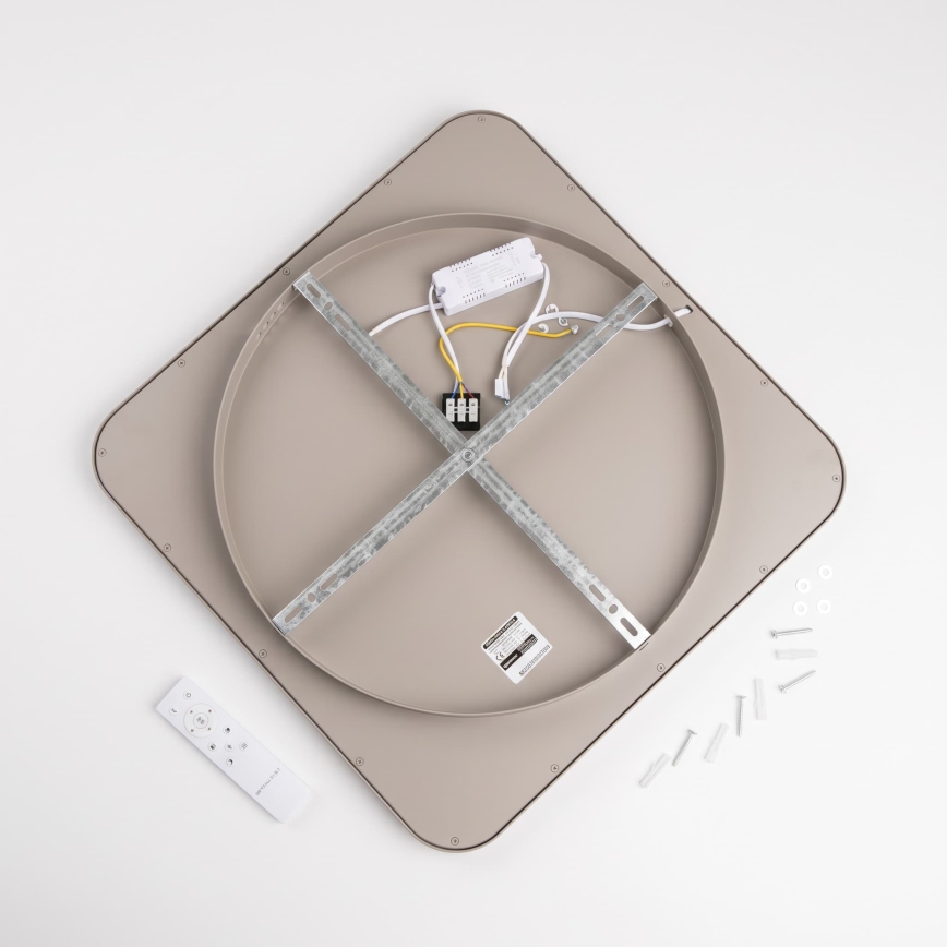 BRILAGI - Candeeiro de teto dimável FALCON SLIM LED/50W/230V 3000-6500K 50x50 cm bege + controlo remoto