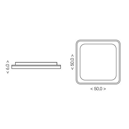 BRILAGI - Candeeiro de teto dimável FALCON SLIM LED/50W/230V 3000-6500K 50x50 cm bege + controlo remoto