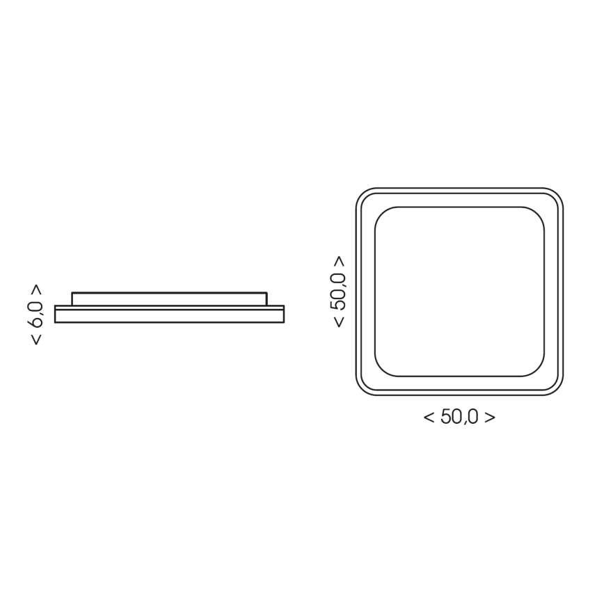 BRILAGI - Candeeiro de teto dimável FALCON SLIM LED/50W/230V 3000-6500K 50x50 cm bege + controlo remoto