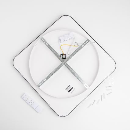 Brilagi - Candeeiro de tecto LED dimável FALCON SLIM LED/50W/230V 3000-6500K 50x50 cm preto + controlo remoto