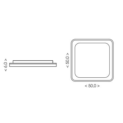 BRILAGI - Candeeiro de tecto LED dimerizável FALCON SLIM LED/50W/230V 3000-6500K 50x50 cm branco/bege + controlo remoto