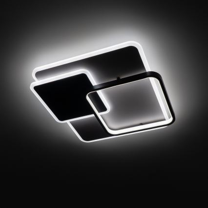 Brilagi - Plafon LED regulável FLARE LED/64W/230V 3000-6000K 45x45 cm branco/preto + controlo remoto