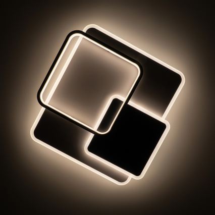 Brilagi - Plafon LED regulável FLARE LED/64W/230V 3000-6000K 45x45 cm branco/preto + controlo remoto