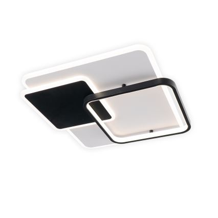Brilagi - Plafon LED regulável FLARE LED/64W/230V 3000-6000K 45x45 cm branco/preto + controlo remoto