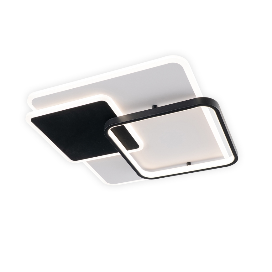 Brilagi - Plafon LED regulável FLARE LED/64W/230V 3000-6000K 45x45 cm branco/preto + controlo remoto