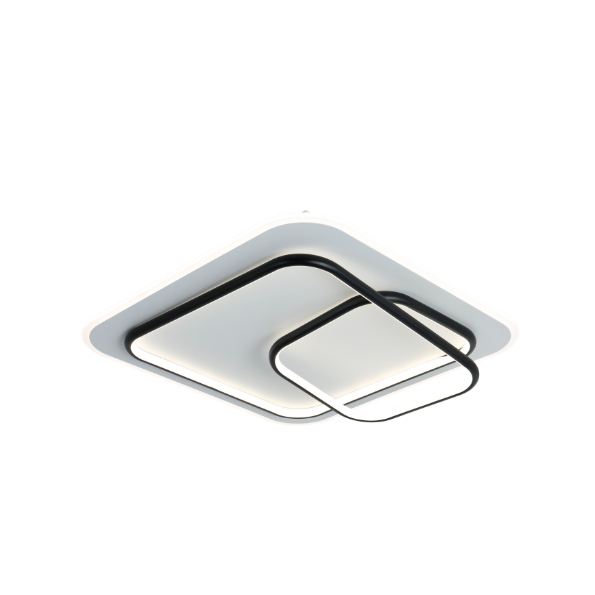 Brilagi - Candeeiro de tecto LED dimável FLARE LED/81W/230V 3000-6000K 50x50 cm branco/preto + comando remoto
