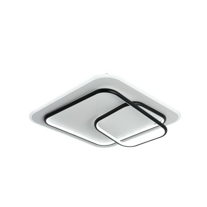 Brilagi - Candeeiro de tecto LED dimável FLARE LED/81W/230V 3000-6000K 50x50 cm branco/preto + comando remoto