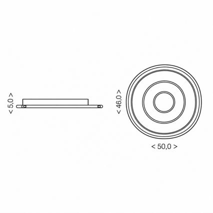BRILAGI - Luminária de teto LED dimerizável IRIS LED/83W/230V 3000-6000K 46x50 cm preta + controlo remoto