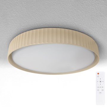 Brilagi - Candeeiro de teto LED dimerizável LUCIA LED/48W/230V 3000-6500K diâmetro 41 cm bege + comando remoto