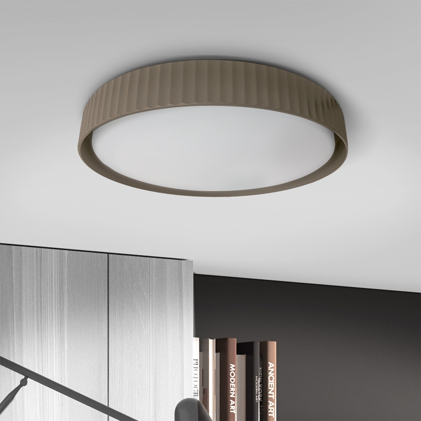 Brilagi - Luminária de teto LED dimerizável LUCIA LED/48W/230V 3000-6500K diâmetro 41 cm taupe + controlo remoto