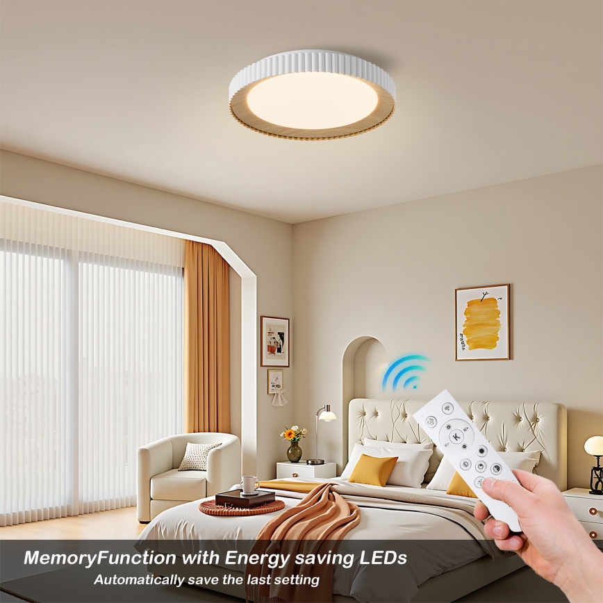 Brilagi - Luminária de Teto LED Regulável NEXO LED/48W/230V 3000-6000K branca Ø 43 cm + controlo remoto
