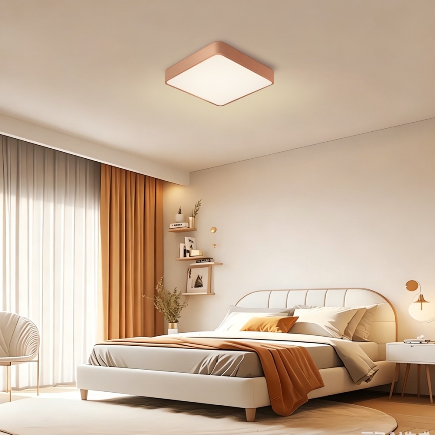 BRILAGI - Candeeiro de teto LED dimerizável POOL SQUARE LED/48W/230V 3000-6000K 50x50 cm bronze + controlo remoto