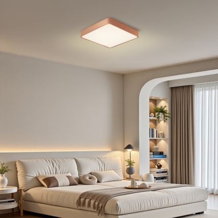 BRILAGI - Candeeiro de teto LED dimerizável POOL SQUARE LED/48W/230V 3000-6000K 50x50 cm bronze + controlo remoto
