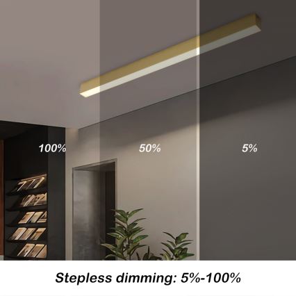 Brilagi - Candeeiro de teto LED dimável SLEEKLINE SMART LED/40W/230V 3000-6000K Wi-Fi Tuya dourado + comando remoto