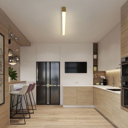 Brilagi - Candeeiro de teto LED dimável SLEEKLINE SMART LED/40W/230V 3000-6000K Wi-Fi Tuya dourado + comando remoto