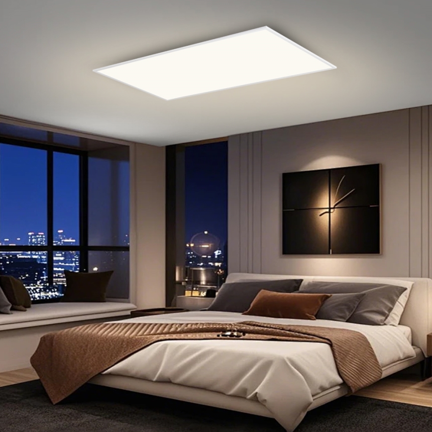 Brilagi - Luminária de teto LED dimerizável SLIMFRAME LED/80W/230V 120x60 cm 3000-6000K branca + comando à distância