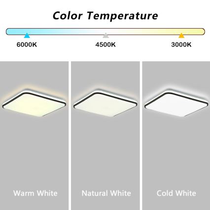 Brilagi - Luminária de teto LED dimerizável SMART LED/36W/230V 53x53 cm 3000-6000K Wi-Fi Tuya Beacon + controlo remoto