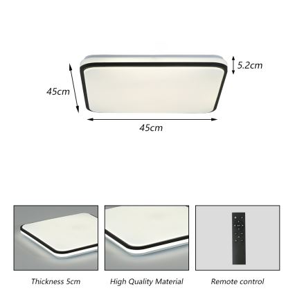 Brilagi - Luminária de teto LED dimerizável SMART LED/36W/230V 53x53 cm 3000-6000K Wi-Fi Tuya Beacon + controlo remoto