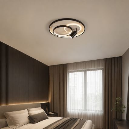 BRILAGI - Luminária de teto LED dimerizável UNITY LED/60W/230V + 1xGU10/3W 3000-6000K Ø 50 cm branco/preto + controlo remoto