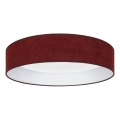 Brilagi - Candeeiro de teto LED dimerizável VELVET SMARTIX STARS LED/36W/230V 3000-6000K Ø 55 cm bordô Wi-Fi Tuya Beacon + comando remoto