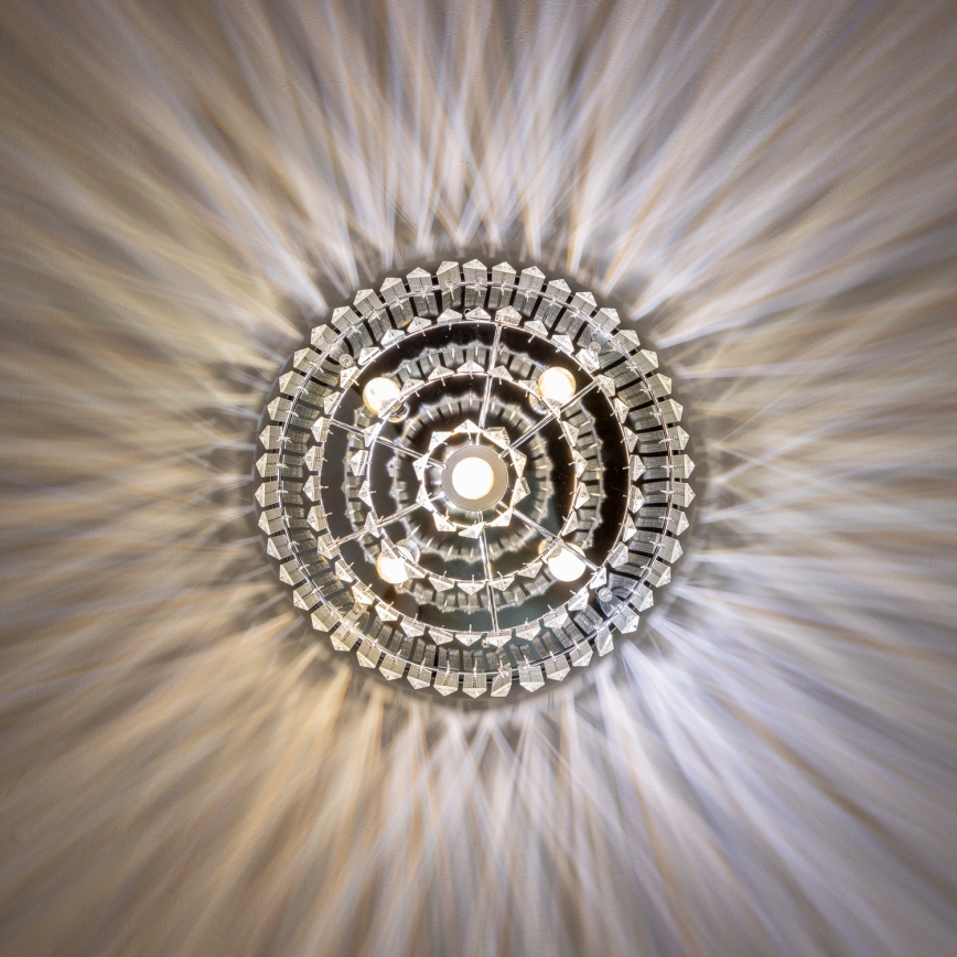 Brilagi - Candeeiro de teto de cristal LED MOZART 5xE14/40W/230V Ø 40 cm cromado brilhante