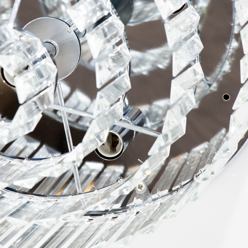 Brilagi - Candeeiro de teto de cristal LED MOZART 5xE14/40W/230V Ø 40 cm cromado brilhante