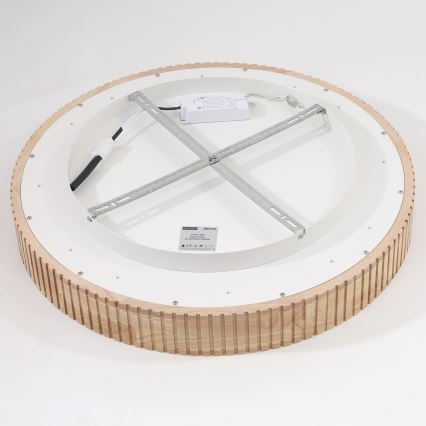 Brilagi - Candeeiro de teto LED FALCON WOOD MODERN LED/40W/230V 3000/4000/6000K Ø 60 cm em madeira