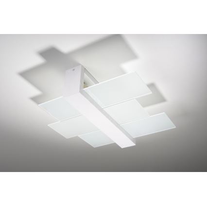 Brilagi - Candeeiro de tecto LED HERA 2xE27/7,5W/230V 43x43 cm branco