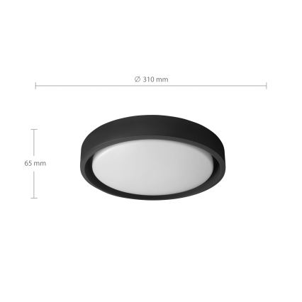 Brilagi - Candeeiro de Teto LED MATTEO LED/24W/230V Ø 31 cm preto