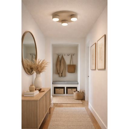 Brilagi - Candeeiro de teto LED MONO 3xGX53/30W/230V Ø 30 cm bege