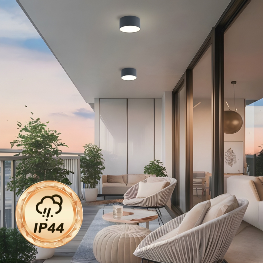 Brilagi - Candeeiro de tecto para casa de banho FORIS LED/14W/230V pr. 12 cm antracite IP44