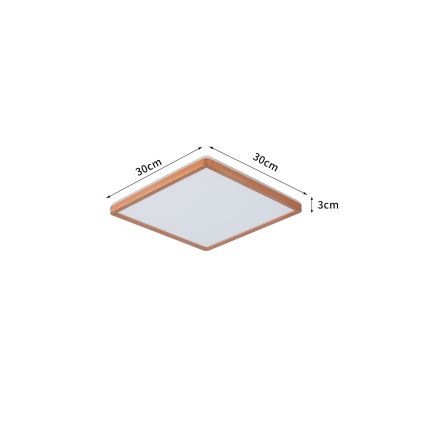 Brilagi - Candeeiro de tecto para casa de banho ULTRA FINO LED/18W/230V 30x30 cm ouro rosé IP54