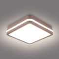Brilagi - Candeeiro de teto LED para exterior BENE LED/18W/230V 21,5x21,5 cm castanho IP54