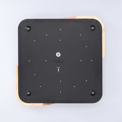 Brilagi - Candeeiro de teto LED PILANA LED/24W/230V carvalho/preto 32x32 cm