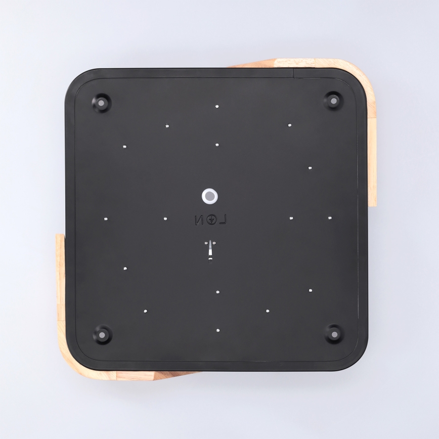 Brilagi - Candeeiro de teto LED PILANA LED/24W/230V carvalho/preto 32x32 cm