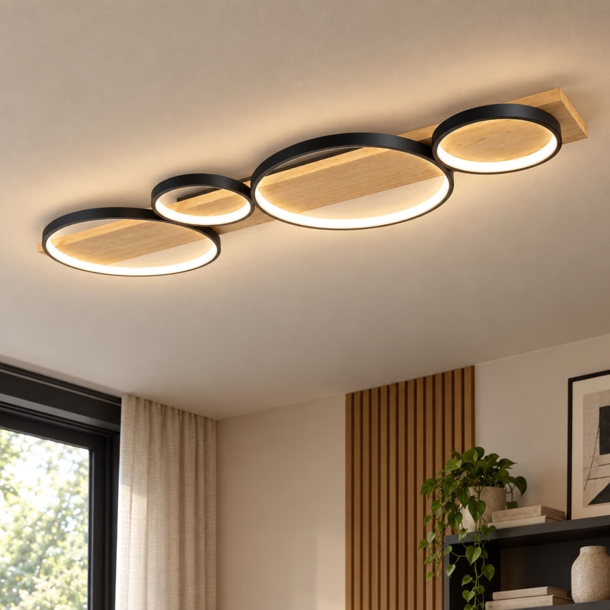 BRILAGI - Candeeiro de teto LED PLANK LED/38W/230V 4000K 40x120 cm madeira