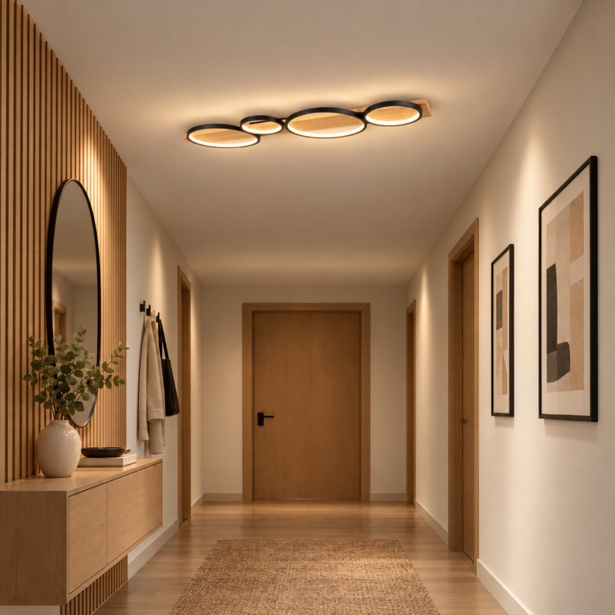 BRILAGI - Candeeiro de teto LED PLANK LED/38W/230V 4000K 40x120 cm madeira