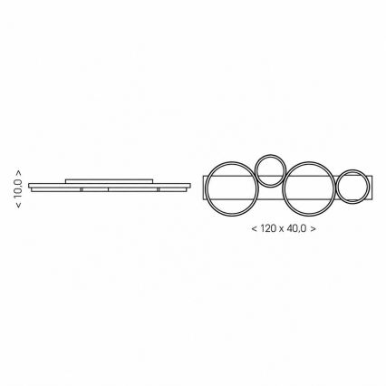 BRILAGI - Candeeiro de teto LED PLANK LED/38W/230V 4000K 40x120 cm madeira