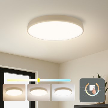 Brilagi - Candeeiro de teto LED POOL 60W 230V 3000/4000/6000K diâmetro 50 cm bege