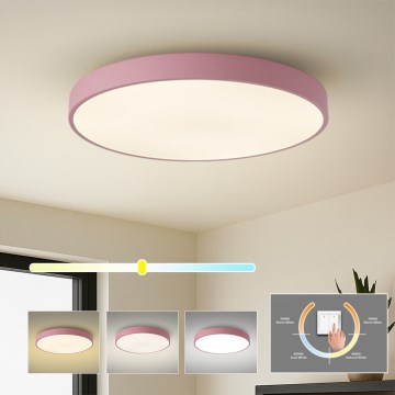 Brilagi - Candeeiro de teto LED POOL LED/100W/230V 3000/4000/6000K Ø 80 cm rosa