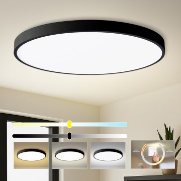 Brilagi - Candeeiro de teto LED POOL LED/180W/230V 3000/4000/6000K diâmetro 120 cm preto