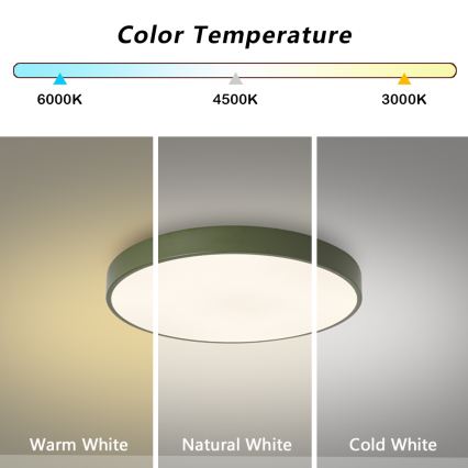 Brilagi - Luminária de teto LED POOL LED/36W/230V 3000/4000/6000K Ø 30 cm verde