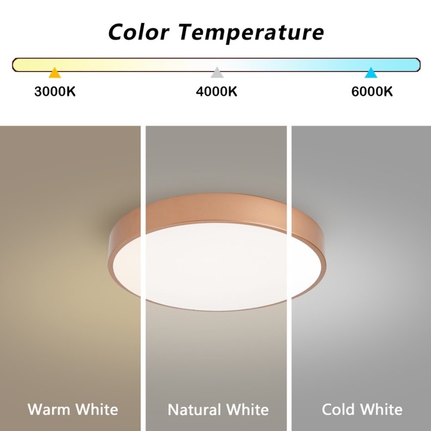 BRILAGI - Luminária de teto LED POOL LED/48W/230V 3000/4000/6000K diâmetro 40 cm acabamento cobre